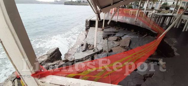 ζημιες λημνος ρωμέικος γιαλος