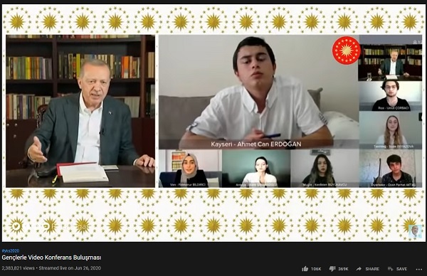 Τηλεδιάσκεψη Ερντογάν