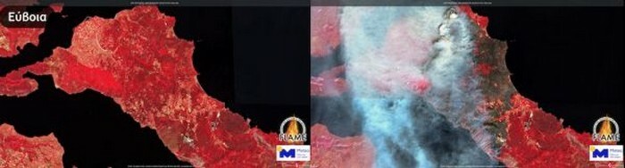 fwtia pirkagia evia xartis katastrofi meteo