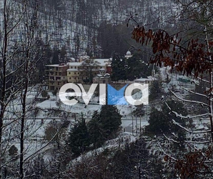 Κακοκαιρία Κάρμελ: Χιόνια και διακοπή ρεύματος στην Εύβοια