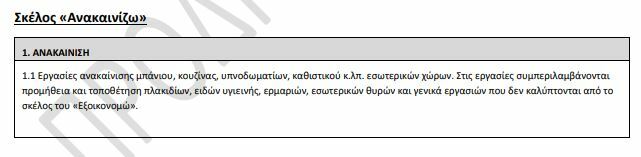 ΕΞΟΙΚΟΝΟΜΩ ΑΝΑΚΑΙΝΙΖΩ