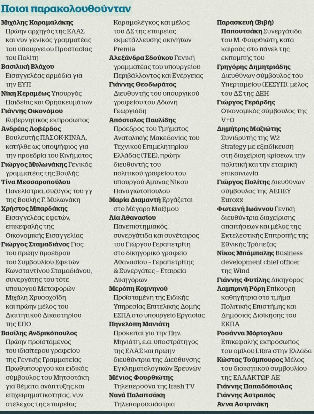 ΠΑΡΑΚΟΛΟΥΘΗΣΕΙΣ