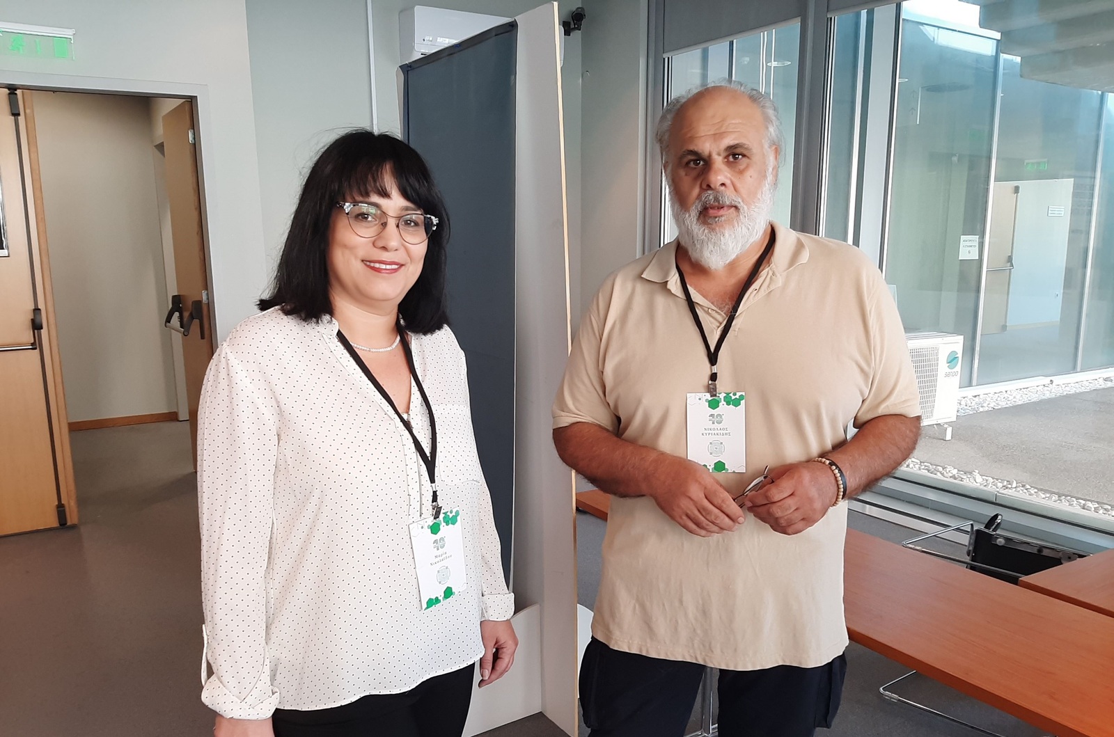 Οι συνεργάτες του Εργαστηρίου Ιατρικής Φυσικής και Ψηφιακής Καινοτομίας του ΑΠΘ Μαρία Νικολαίδου και Νίκος Κυριακίδης