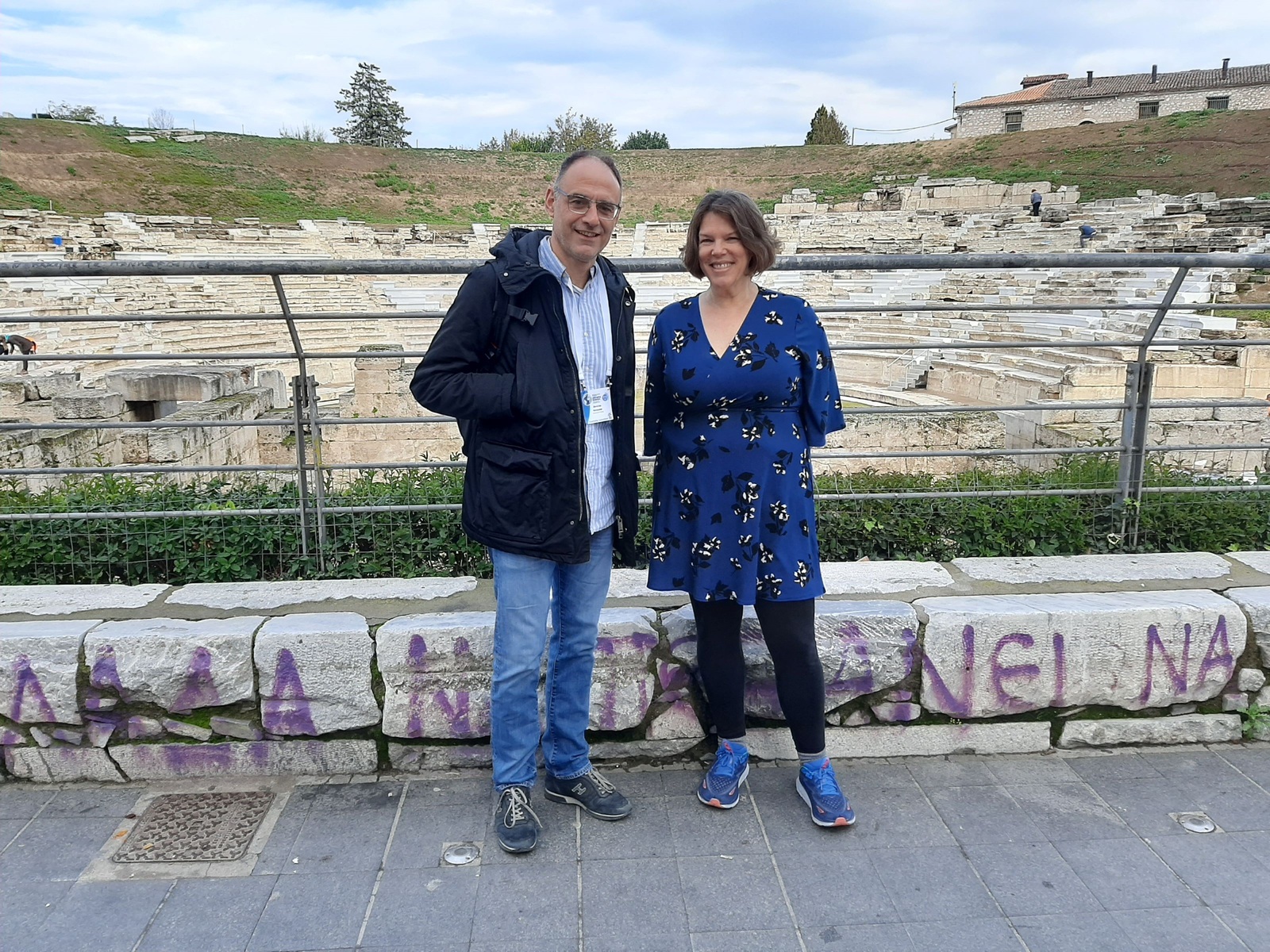 Ο Καθηγητής Δημήτρης Καρπόυζας και η Δρ. Λίζα Στάιν