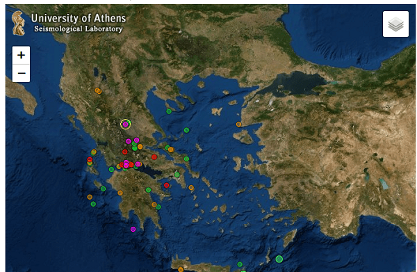 Screenshot 2019 12 13 University of Athens Earthquakes of the last 2 days in Greece