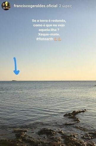 αναρτηση Ζεραλδες στο ινσταγκραμ για τη γη επιπεδη