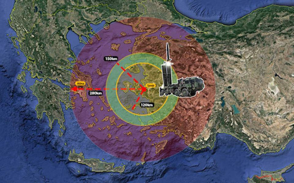 Εφημερίδα Γενί Σαφάκ: Οι τουρκικοί πύραυλοι φτάνουν μέχρι την Αθήνα