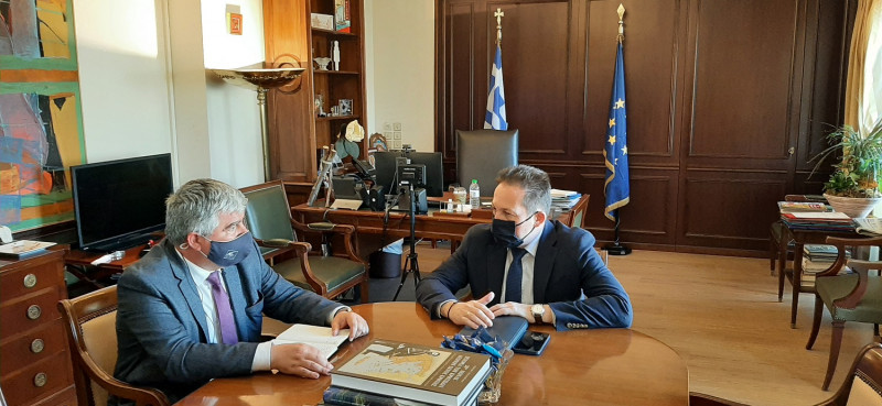 Με τον Δήμαρχο Πρέβεζας συναντήθηκε ο Πέτσας, τα θέματα που τέθηκαν στην ατζέντα