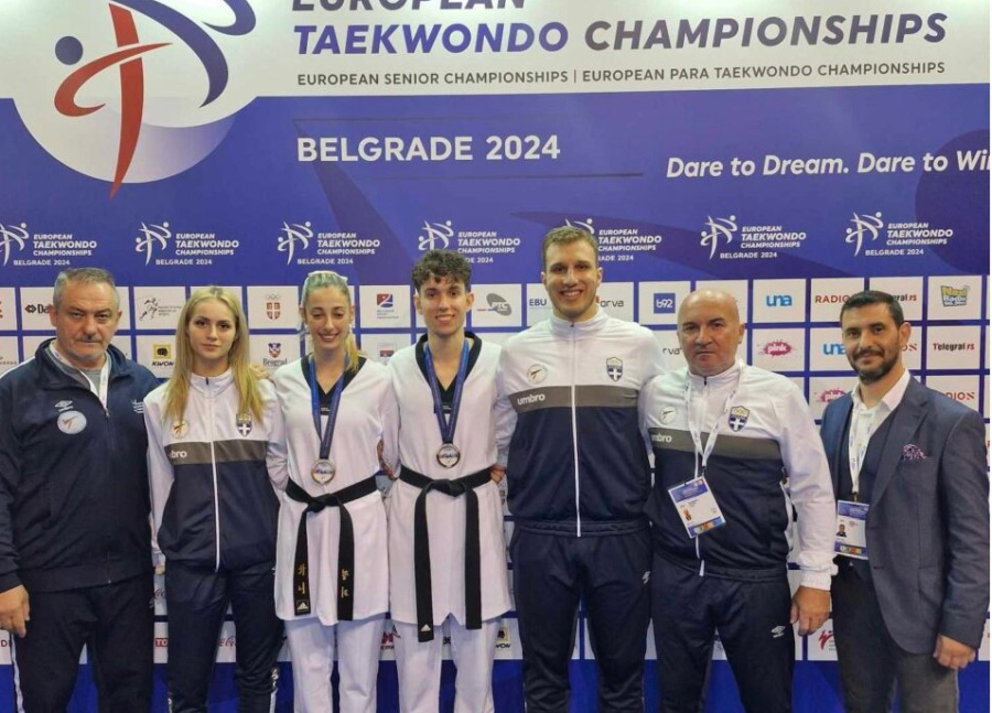Ταεκβοντό: Φινάλε στο Ευρωπαϊκό ανδρών/γυναικών με 2 χάλκινα μετάλλια από Τζέλη - Φλουσκούνη