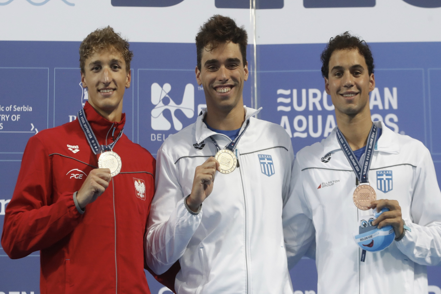 Ευρωπαϊκό κολύμβησης: Η στιγμή που για πρώτη φορά δύο Έλληνες ανεβαίνουν μαζί στο βάθρο