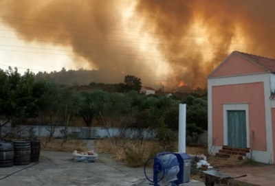 Ρόδος: Ανεξέλεγκτη η φωτιά που ξέσπασε στην Παντάνασσα - Μπλακ άουτ στο «νησί των Ιπποτών»