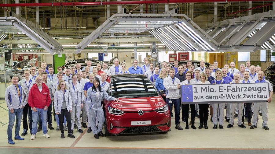 Ένα Εκατομμύριο Ηλεκτρικά Οχήματα έχουν κατασκευαστεί από τη Volkswagen στο εργοστάσιο της Zwickau