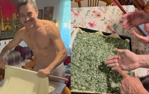 Ο Γιώργος Καραμίχος μπήκε στην κουζίνα και έφτιαξε βλάχικη πίτα με τον πατέρα του
