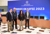 Εκλογές 2023: Στο Κέντρο Τύπου στο Ζάππειο η Καλλιόπη Σπανού