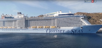 «Κόβει την ανάσα» το κρουαζιερόπλοιο «Odyssey of the Seas» που έφτασε στη Μύκονο