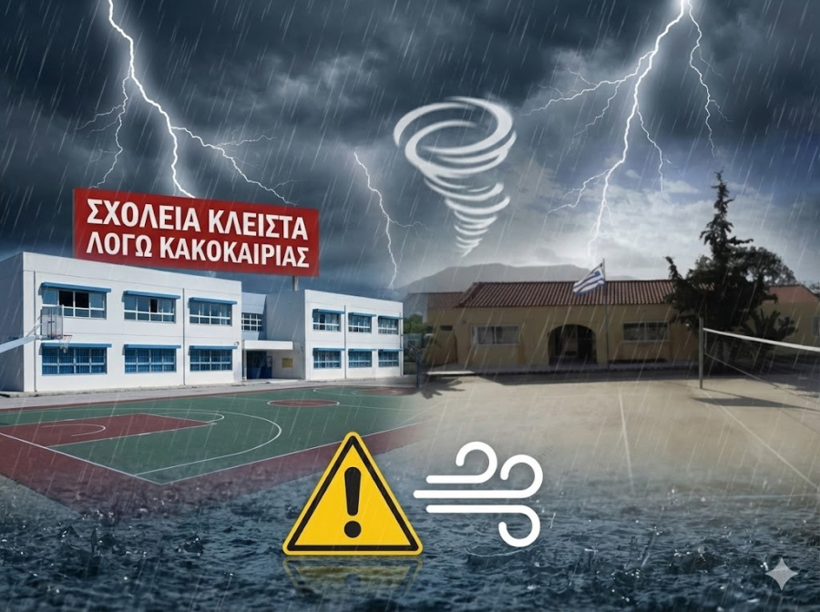 Κλειστά σχολεία αύριο Παρασκευή λόγω κακοκαιρίας