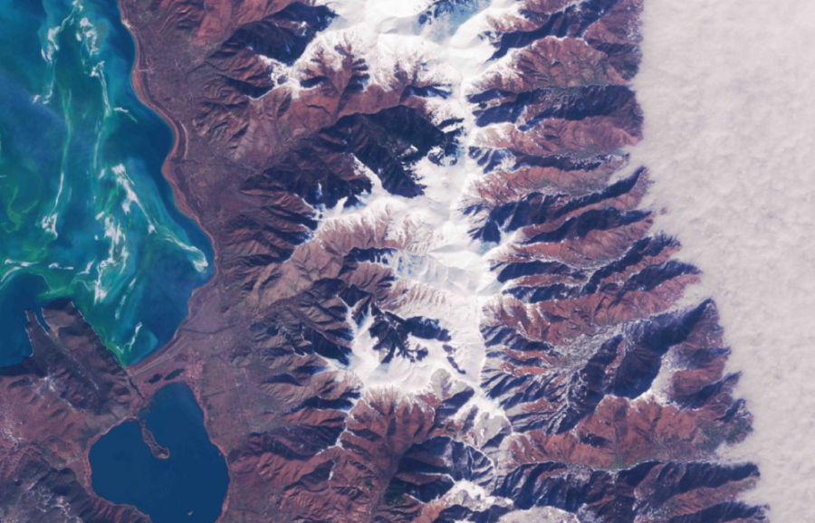 Η παγωμένη Φλώρινα, κάτω από Σινιάκι - Δορυφορική εικόνα