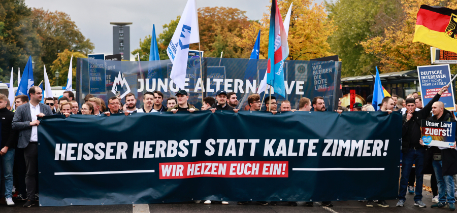 Διαδήλωση μελών του AfD κατά των αυξήσεων στις τιμές της ενέργειας
