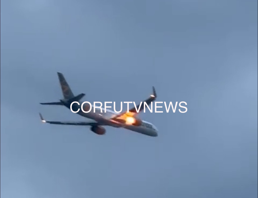 Κέρκυρα: Συναγερμός σε πτήση – Φλόγες από την τουρμπίνα κατά την απογείωση