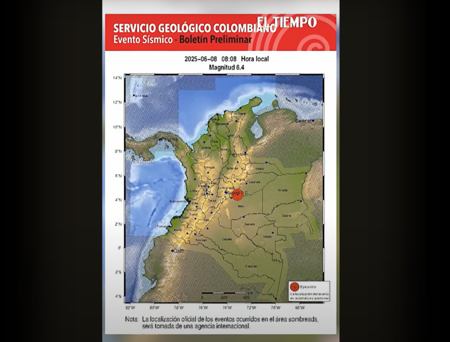 Κολομβία: Ισχυρός σεισμός 6,5 Ρίχτερ στη Μπογκοτά - Αισθητός σε Βραζιλία, Ισημερινό και Βενεζουέλα