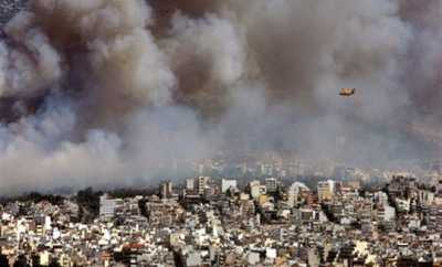 Μεγάλη φωτιά στον Υμηττό