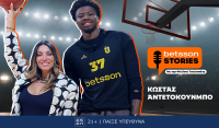 Η Φελίσια Τσαλαπάτη συναντά τον Κώστα Αντετοκούνμπο, παίκτη του Άρη Betsson