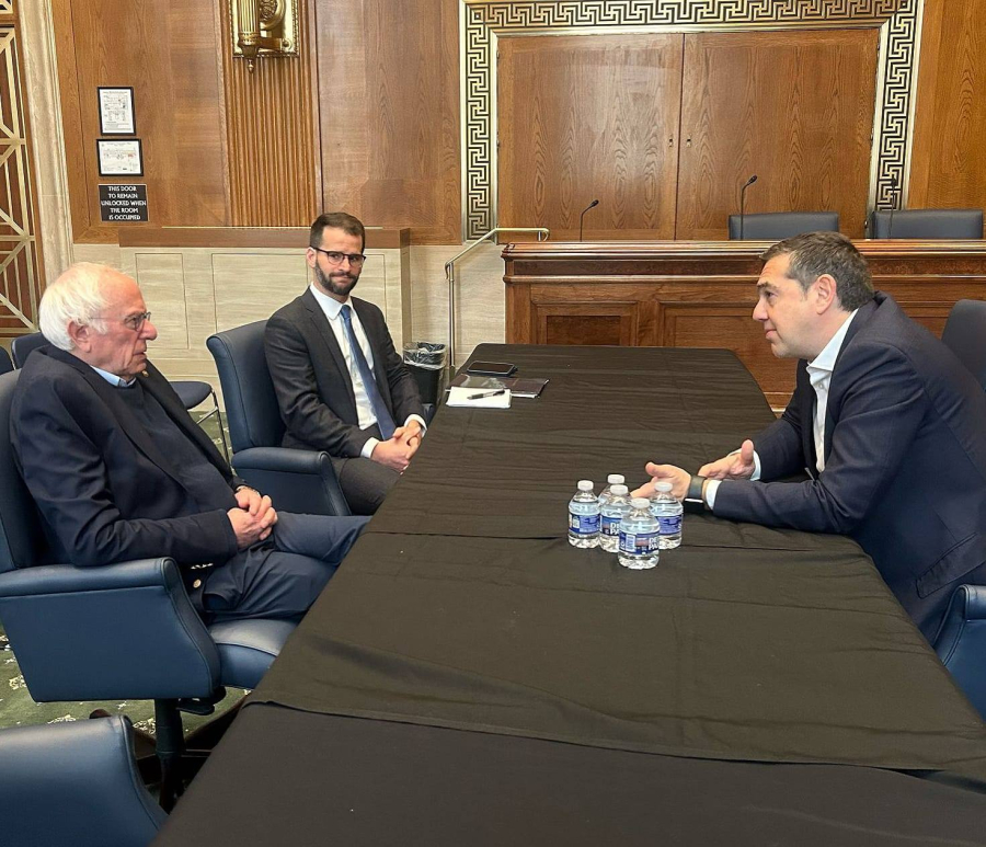 Ο Τσίπρας συνάντησε τον Σάντερς στη Γερουσία - Τι συζήτησαν