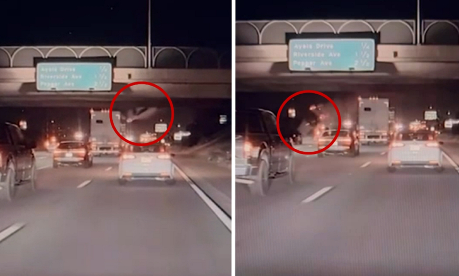 Καλιφόρνια: Αυτοκίνητο «πέταξε» πάνω από αυτοκινητόδρομο, έπεσε σε SUV (Βίντεο)