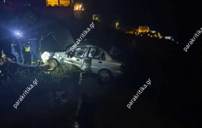 Κρήτη: Αυτοκίνητο έπεσε σε γκρεμό, στο νοσοκομείο δυο άτομα