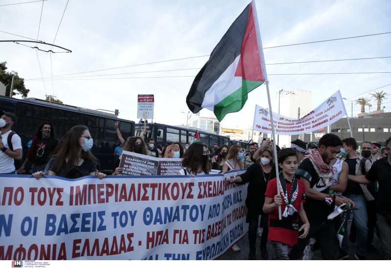 Κλειστή η κάθοδος Κηφισίας, Βασιλίσσης Σοφίας λόγω πορείας για τη Γάζα