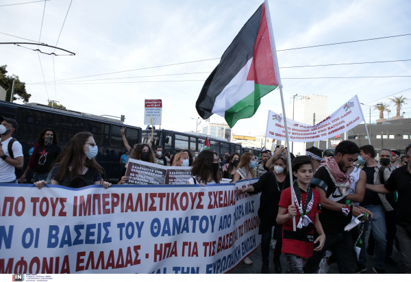 Κλειστή η κάθοδος Κηφισίας, Βασιλίσσης Σοφίας λόγω πορείας για τη Γάζα