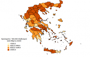 Κορονοϊός: 392 κρούσματα στην Αττική, 331 στη Θεσσαλονίκη, ο χάρτης της διασποράς