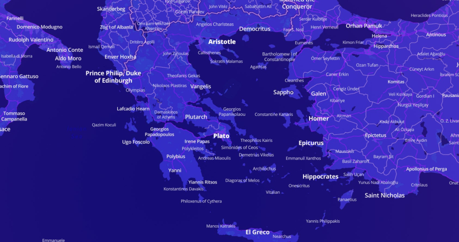 Διαδραστικός χάρτης σου αποκαλύπτει ποιος είναι ο πιο διάσημος άνθρωπος που γεννήθηκε στην περιοχή σου