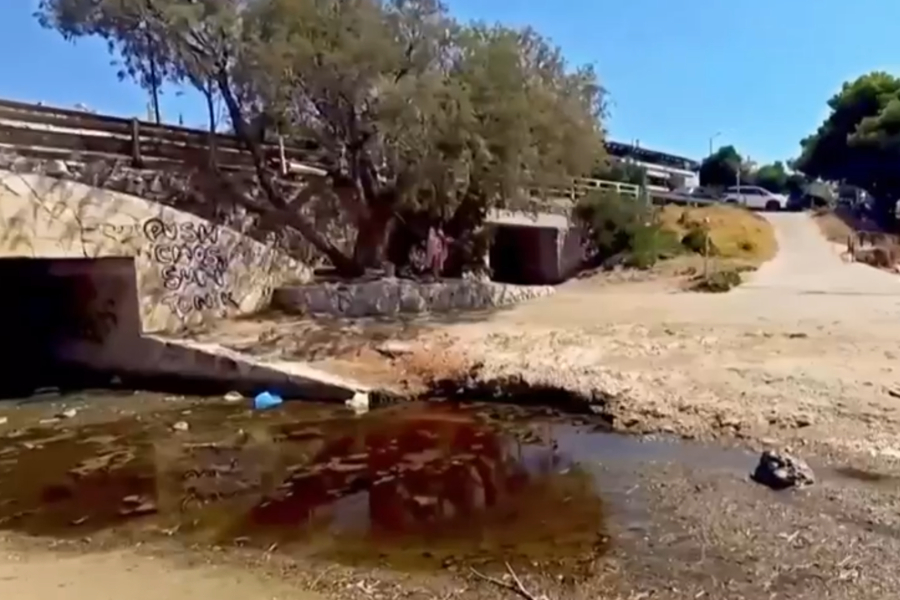 Περιβαλλοντικό έγκλημα στη Σαρωνίδα: Έλος με σκουπίδια και στάσιμα νερά στην κεντρική παραλία (Βίντεο)