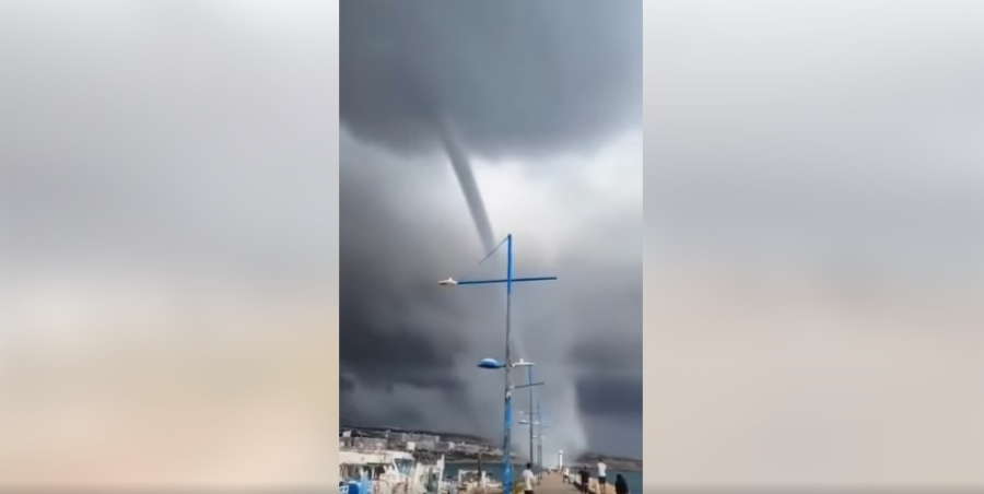 Υδροστρόβιλος στην Αγία Νάπα Κύπρου: Το εντυπωσιακό video