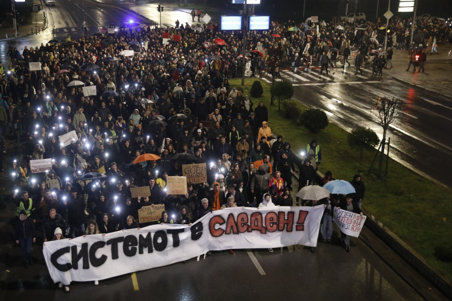 Βόρεια Μακεδονία: Μεγάλη πορεία διαμαρτυρίας για τους 59 νεκρούς στο Κότσανι