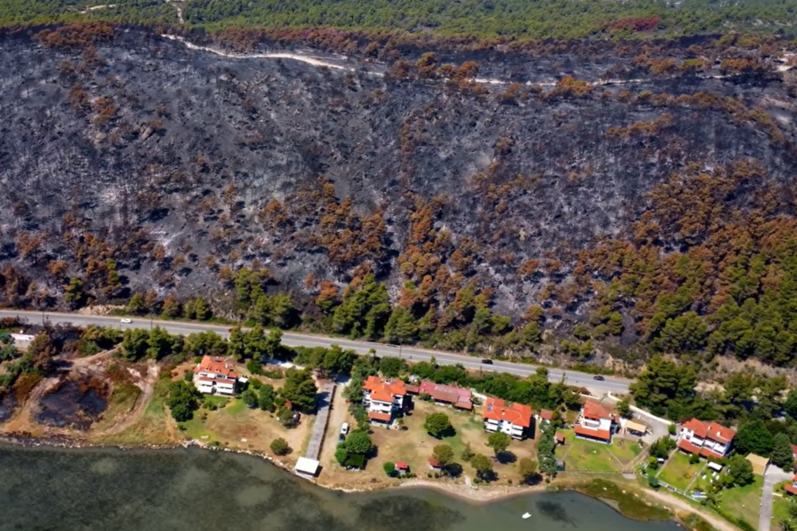 Η Βουρβουρού Χαλκιδικής, μία εβδομάδα μετά τη φωτιά (Βίντεο)