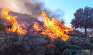Φωτιά στη Νάξο, έχει δοθεί εντολή για ελικόπτερο και αεροσκάφη