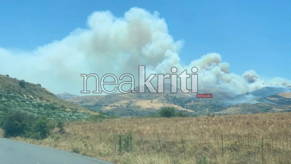 Φωτιά στο Μελιδοχώρι Ηρακλείου - Ήχησε 112