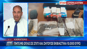Καματερό: Άνδρας εισέβαλε σε σπίτι και ζητούσε 10.000 ευρώ