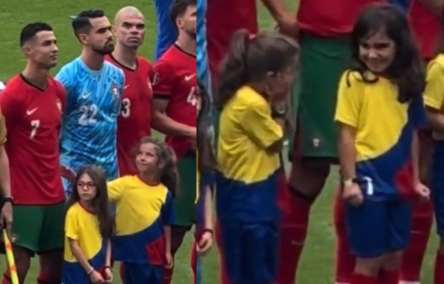 Euro 2024: Έζησε το όνειρό της - Βίντεο με τη στιγμή που κοριτσάκι ακουμπάει τον Κριστιάνο Ρονάλντο και τρελαίνεται