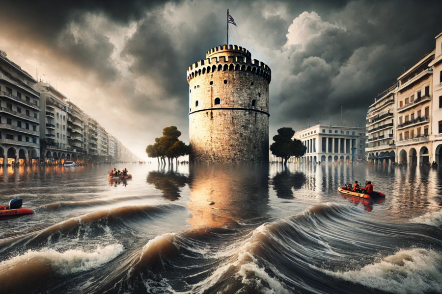 Θεσσαλονίκη: Η τεχνητή νοημοσύνη δείχνει πώς θα ήταν η πόλη αν αντιμετώπιζε πλημμύρες όπως στη Βαλένθια