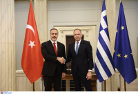 Ελληνοτουρκικά: Ολοκληρώθηκε η συνάντηση Γεραπετρίτη - Φιντάν
