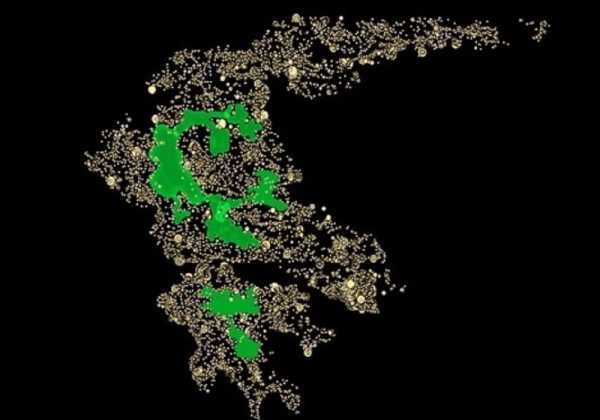 Τα «check in» των χρηστών του facebook χαρτογραφούν ψηφιακά την Ελλάδα!