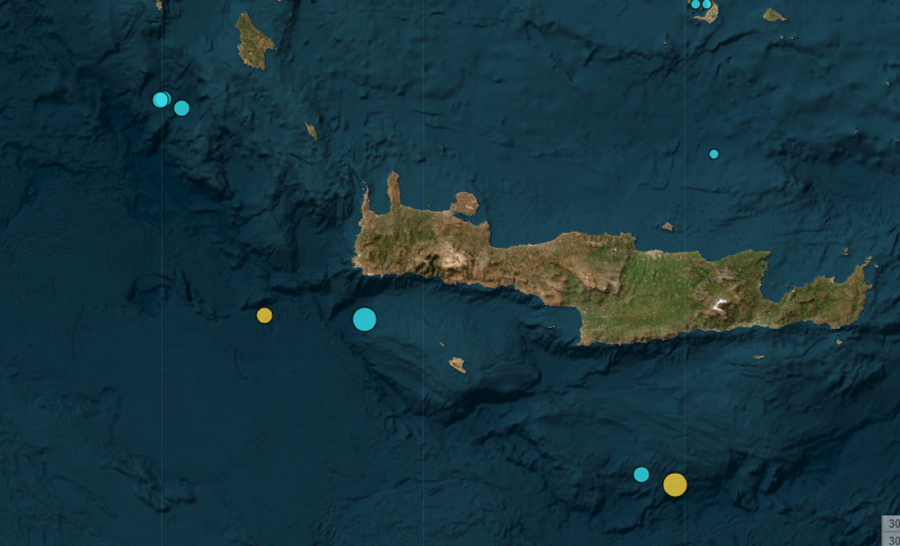 Νέος σεισμός τώρα ανοιχτά της Κρήτης