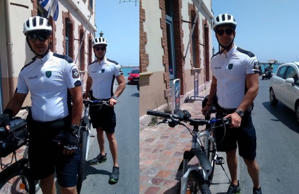 Επίσημη πρώτη για τους ποδηλάτες αστυνομικούς στη Χίο