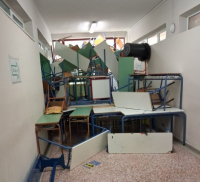 Ραφήνα: Καταστροφές και βανδαλισμοί στο 1ο Γυμνάσιο μετά την κατάληψη (εικόνες)