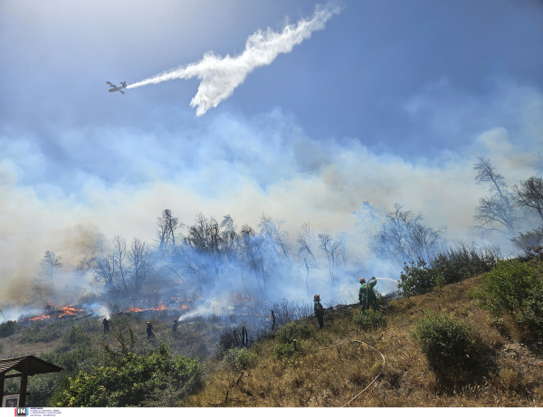 LIVE η ανεξέλεγκτη η φωτιά τώρα στην Πάρνηθα - Ήχησε το 112