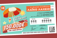 Λαϊκό Λαχείο: Ειδική καλοκαιρινή κλήρωση απόψε με 150.000 ευρώ