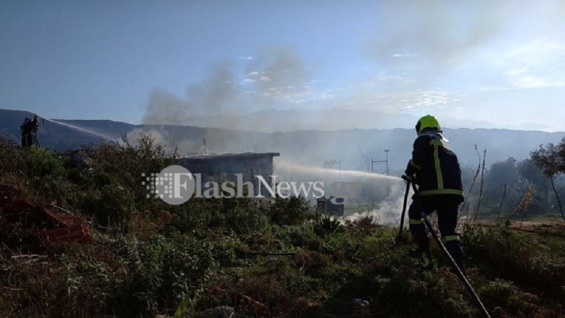 Χανια: Η συγκλονιστική στιγμή της έκρηξης φιάλης αερίου σε αποθήκη (vid & pics)